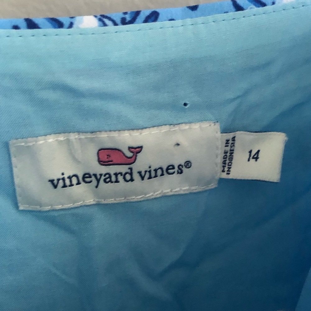 Vineyard Vines Blue Patterned Midi Dress - Picture 11 of 16